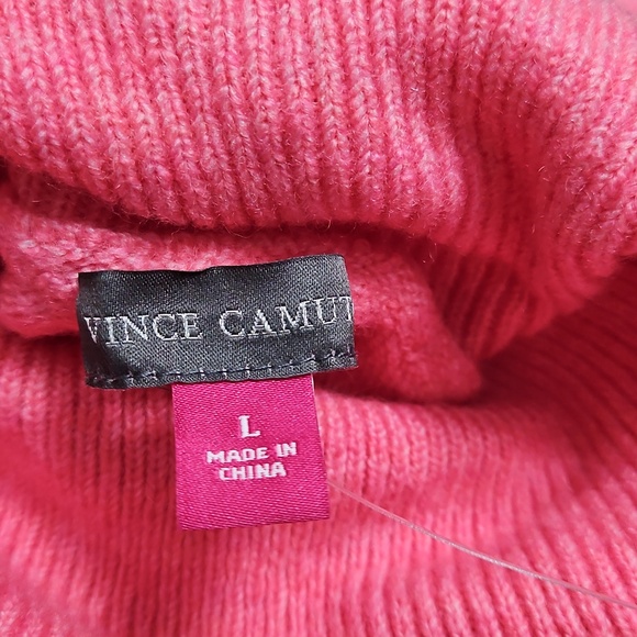 Vince Camuto Pop Pink Turtleneck Sweater - Picture 5 of 7